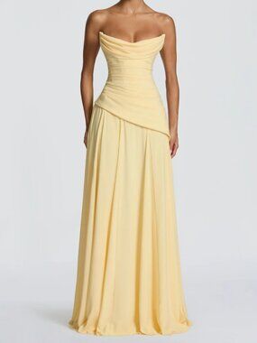 chinese dress ladies Amana Strapless Scarf Maxi Dress - Wine main image 0